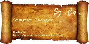 Szauter Csongor névjegykártya